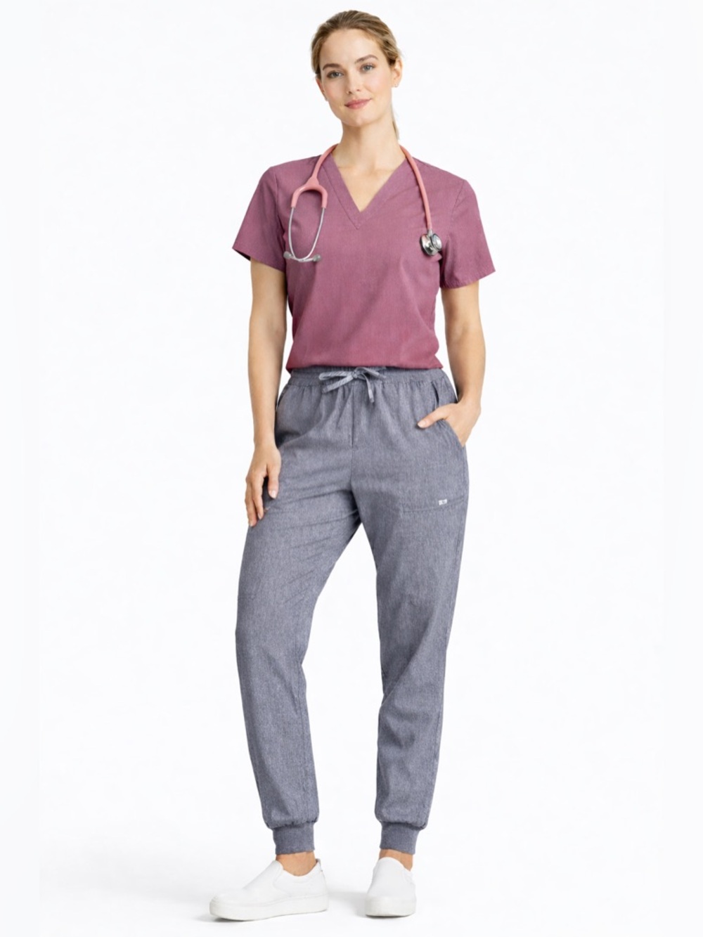 Fabletics On Call Scrub Joggers Womens Large Gray Cargo Scrub Pants Nurse